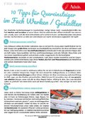 10 Tipps im Fach Werken und Gestalten