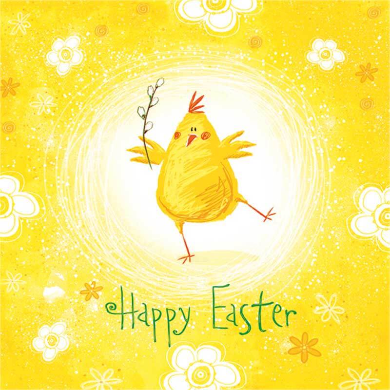 Serviettes - Happy Easter poulet 20 pcs/paquet