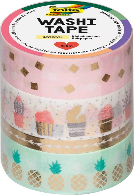 Washi Tape Set - hotfoil, gold/trendy