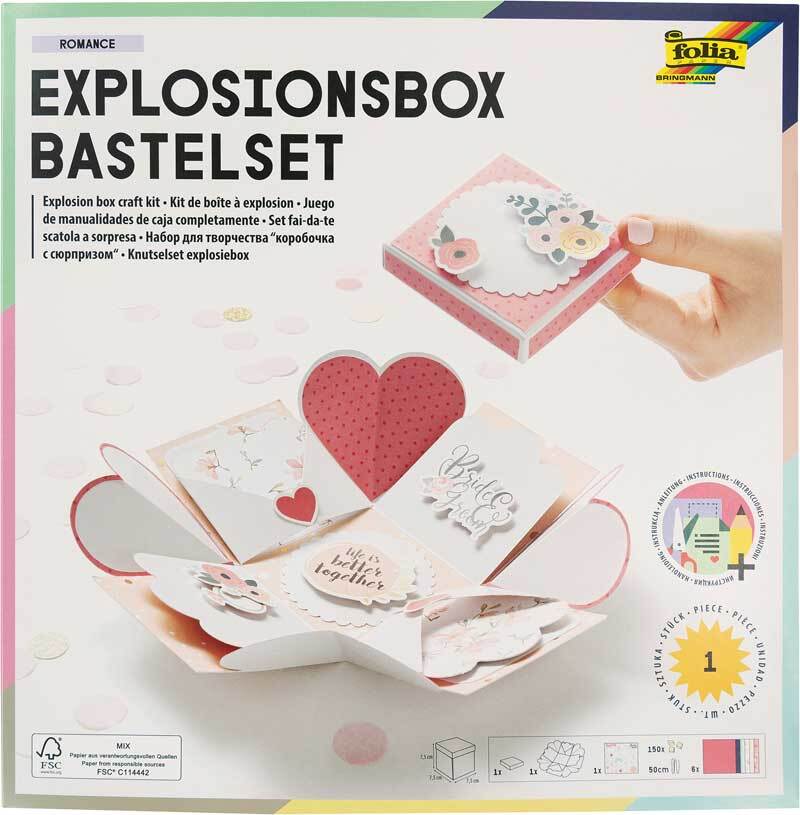 Explosionsbox Bastelset - Romantik