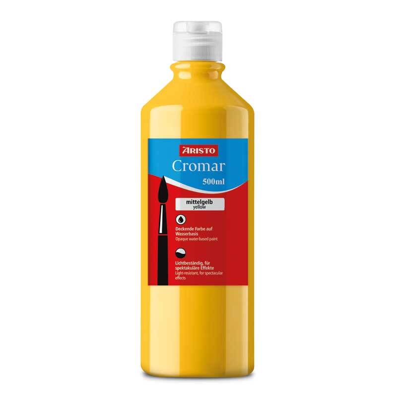 Cromarfarbe Kindermalfarbe Aristo - 500 ml, gelb