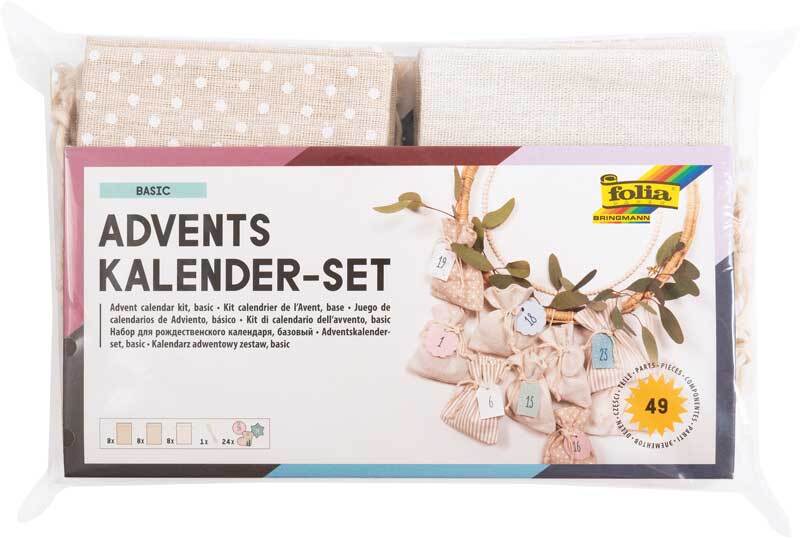 Adventskalender Set - 24 Säckchen aus Baumwolle